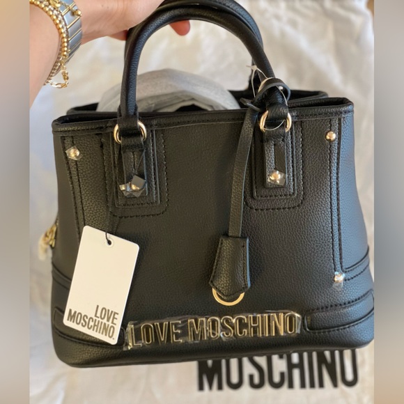 Brand New LOVE MOSCHINO
Studded faux pebbled-leather tote - Picture 3 of 8
